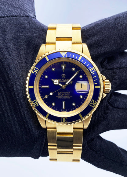 Rolex Submariner Date 1680 Blue Nipple Dial Mens Watch - Wristwatch
