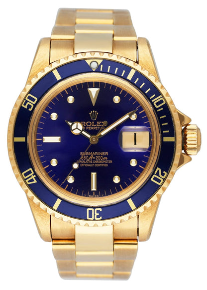 Rolex Submariner Date 1680 Blue Nipple Dial Mens Watch - Wristwatch