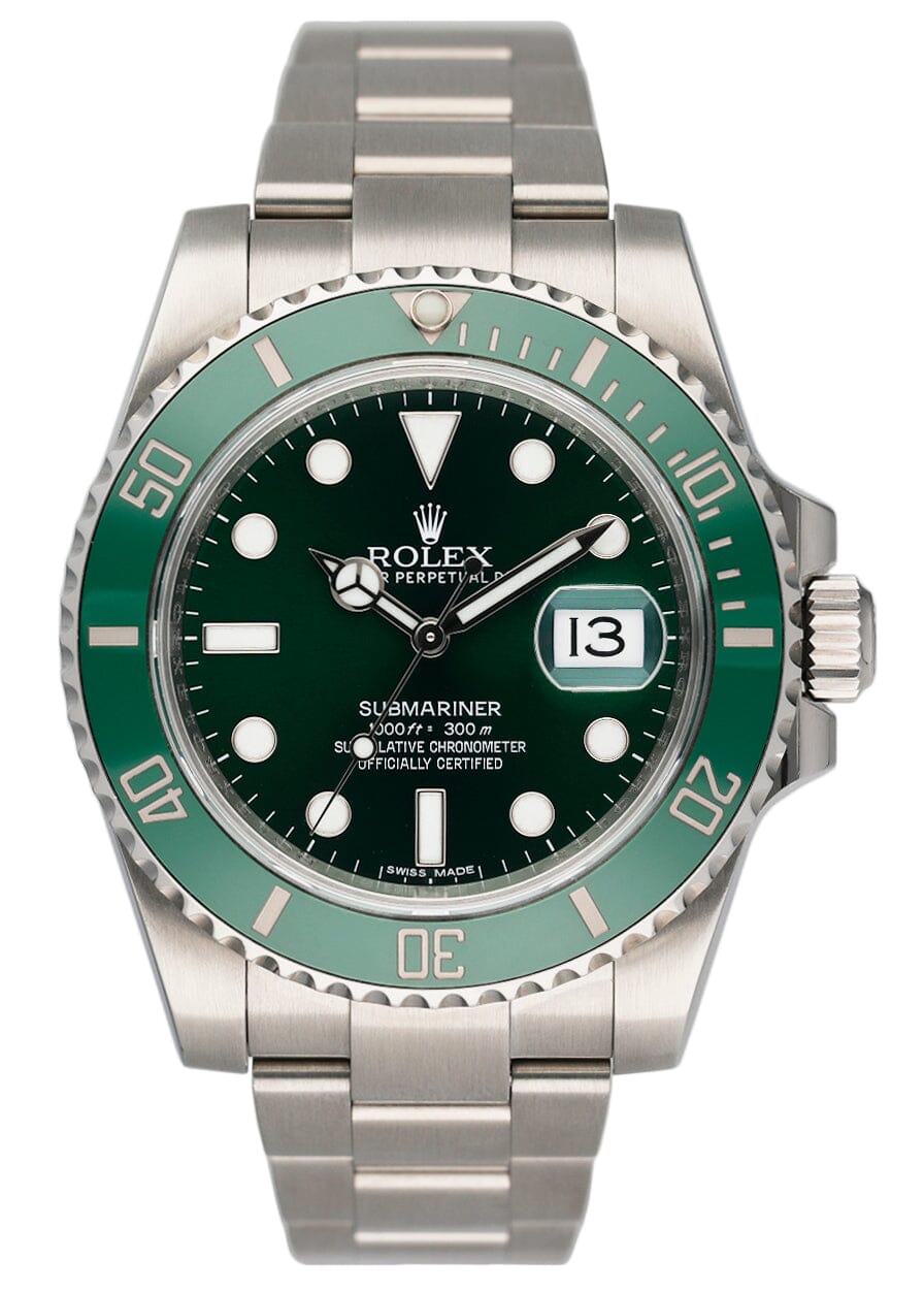 Rolex Submariner Date Stainless Steel Watch 116610LV Green 'Hulk