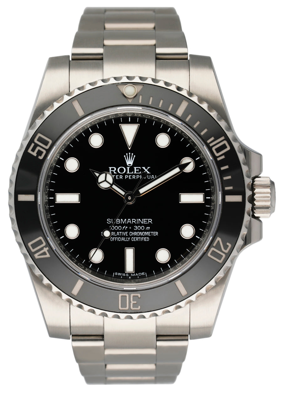 Rolex Submariner 114060 Ceramic Bezel Mens Watch