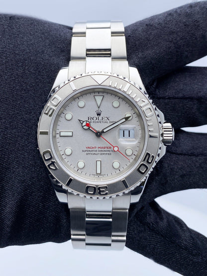 Rolex Yacht Master 16622 Platinum Bezel Mens Watch Box Papers - Virtual