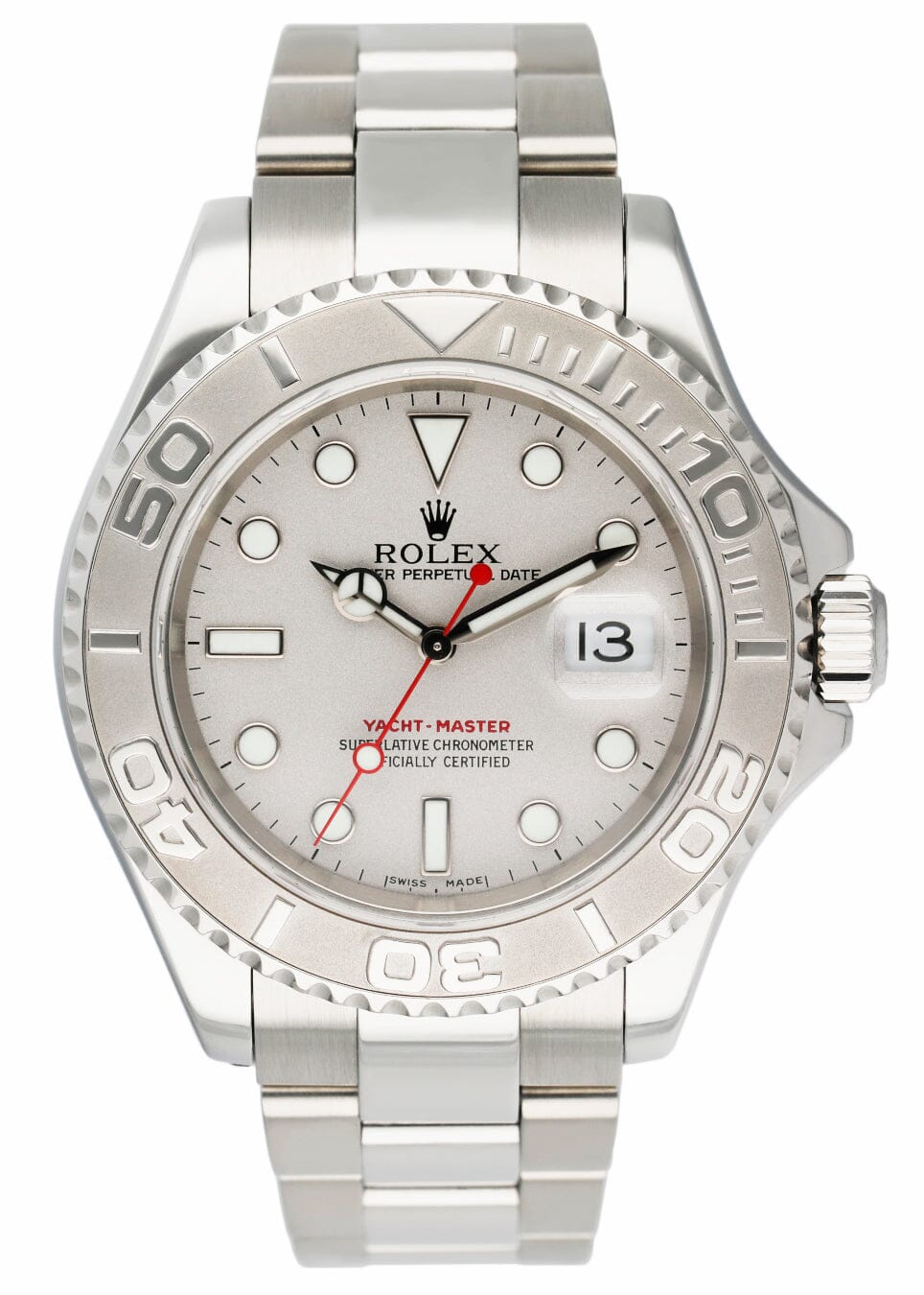 Rolex Yacht Master 16622 Platinum Bezel Mens Watch Box Papers - Virtual