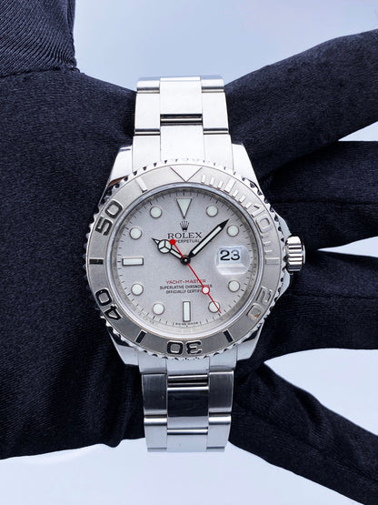 Rolex Yacht Master 16622 Platinum Bezel Mens Watch Box & Papers - Virtual