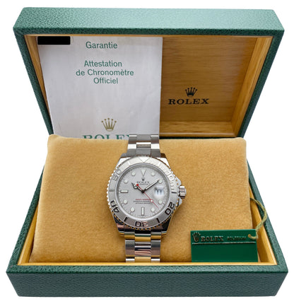 Rolex Yacht Master 16622 Platinum Bezel Mens Watch Box Papers - Virtual