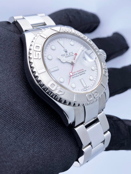 Rolex Yacht Master 16622 Platinum Bezel Mens Watch Box Papers