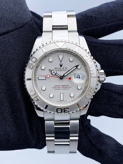 Rolex Yacht Master 16622 Platinum Bezel Watch Box Papers - Wristwatch