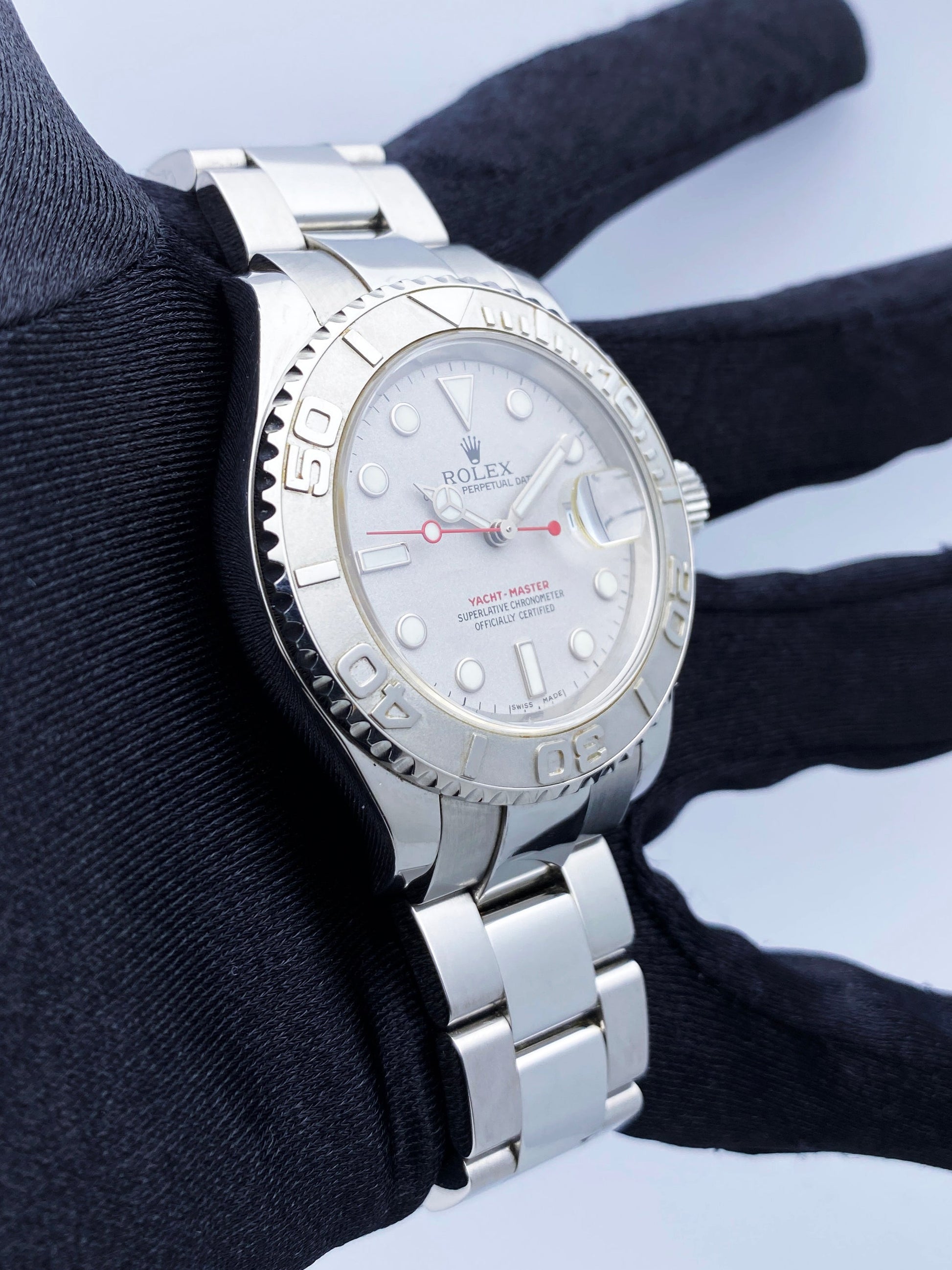 Rolex Yacht Master 16622 Platinum Bezel Watch Box Papers - Wristwatch