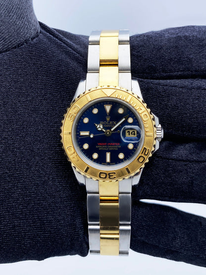 Rolex Yacht-Master 169623 Blue Dial Ladies Watch Box Papers
