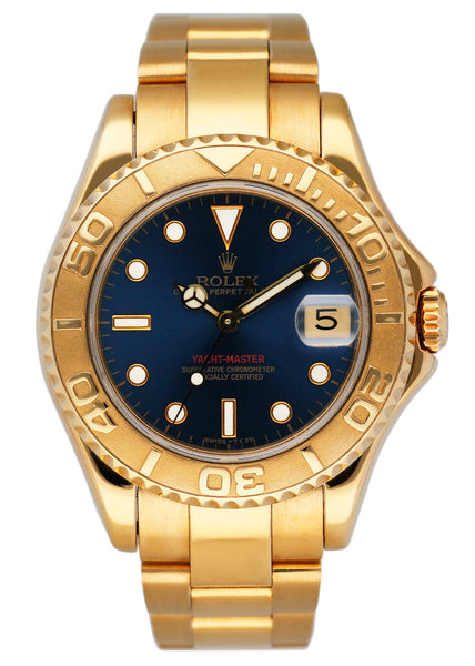 mi*♬︎*.　0218 Rolex Yacht Master 68628 Blue Dial 18K Yellow Gold Watch
