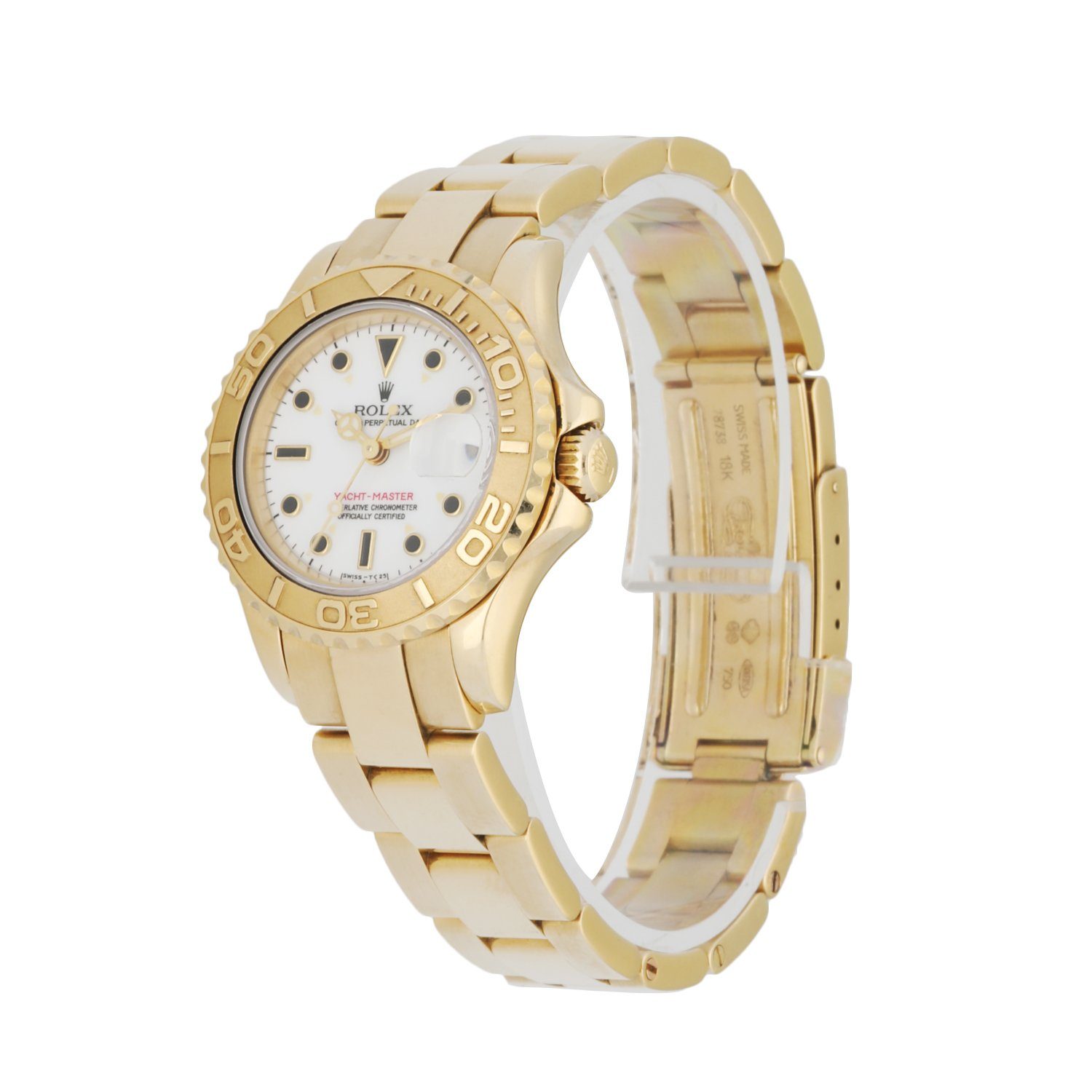Rolex Yachtmaster 69628 18K Yellow Gold Ladies Watch