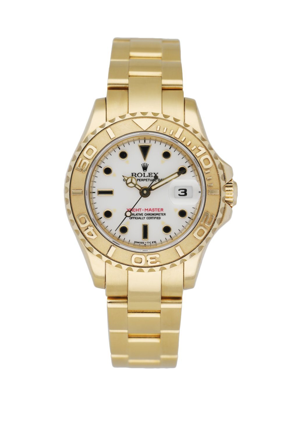 Rolex Yachtmaster 69628 18K Yellow Gold Ladies Watch