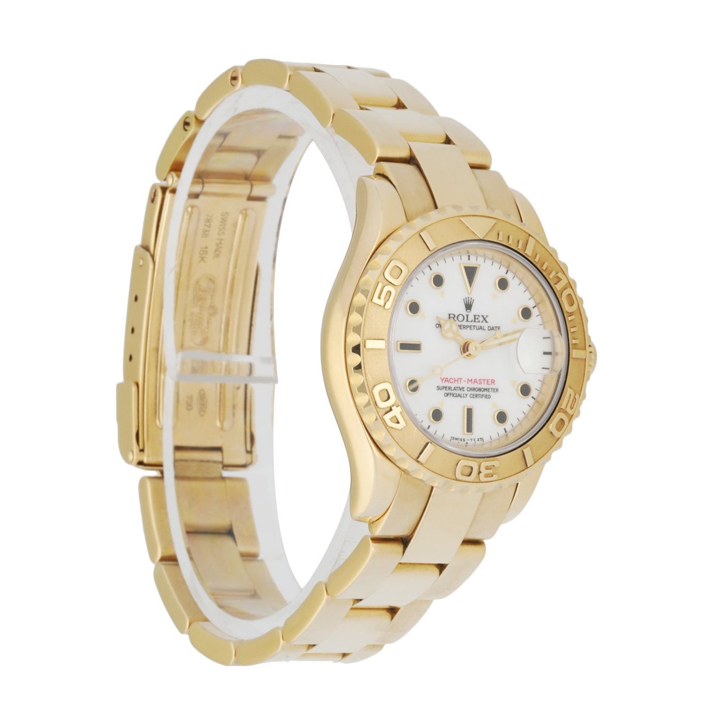 Rolex Yachtmaster 69628 18K Yellow Gold Ladies Watch