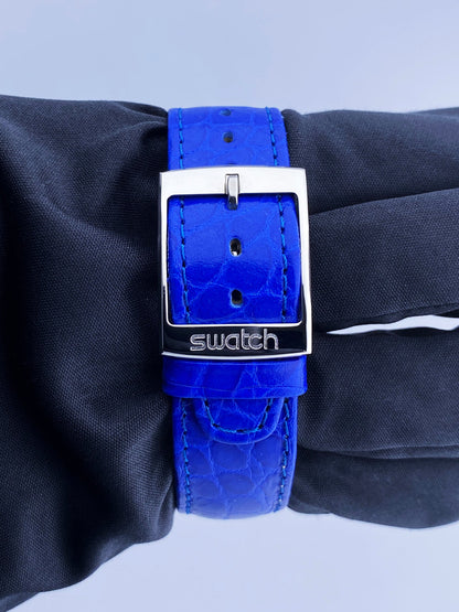Swatch Tresor Magique SAZ101 Platinum Mens Watch Box Papers - Wristwatch