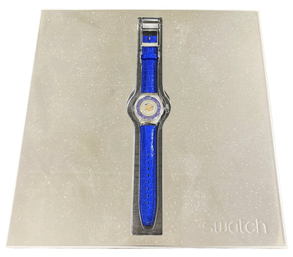 Swatch Tresor Magique SAZ101 Platinum Mens Watch Box Papers - Wristwatch