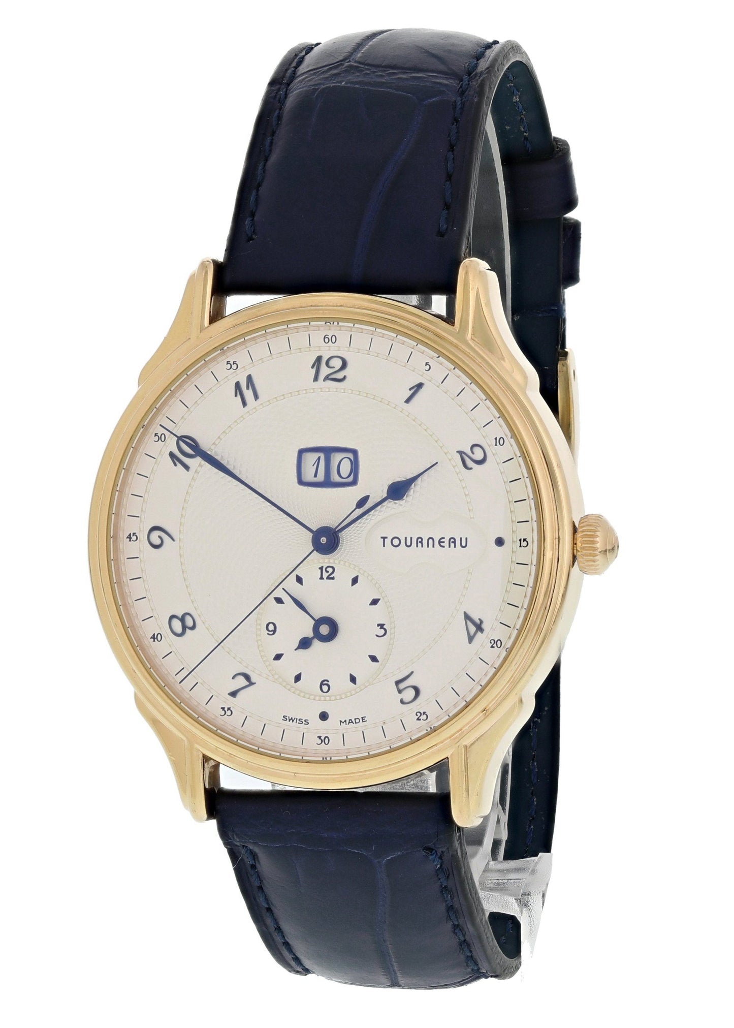 Tourneau Classic Big Date 35005 18k Rose Gold Mens Watch - Virtual