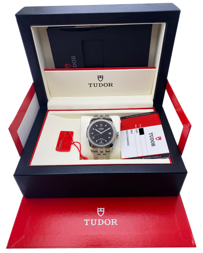 Tudor Glamour Date 55200 Diamond Dial Watch Box Papers - Wristwatch
