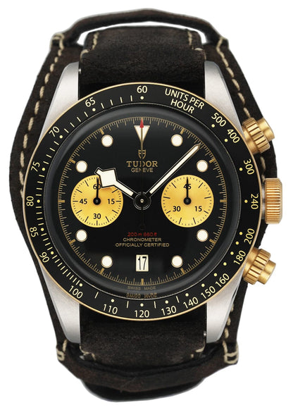 Tudor Heritage Black Bay Chronograph 79363N Mens Watch Box Papers