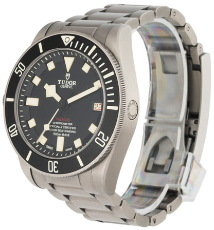 Tudor Pelagos 25600TN Titanium Black Dial Men's Watch. With Box and Papers