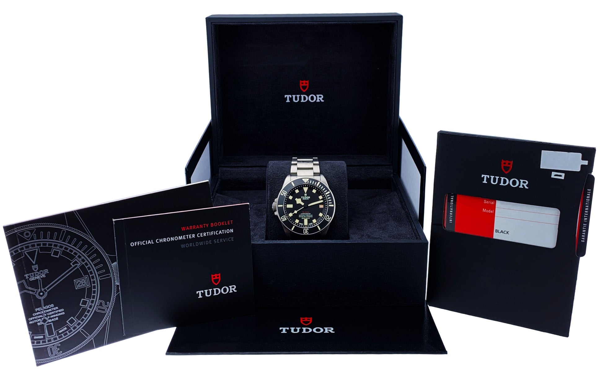 Tudor Pelagos 25600TN Titanium Black Dial Men's Watch. With Box and Papers