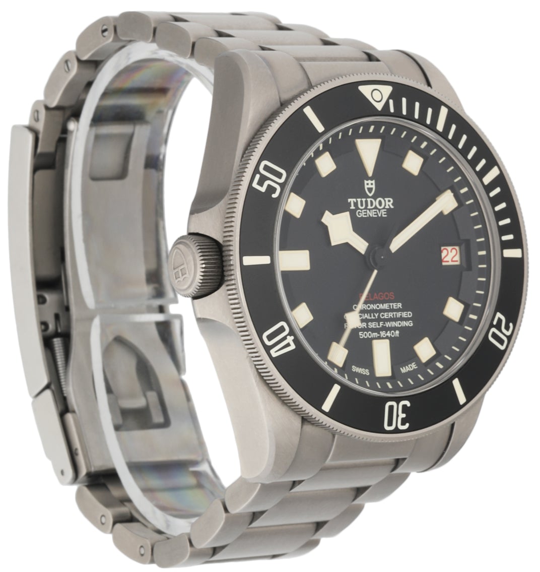 Tudor Pelagos 25600TN Titanium Black Dial Men's Watch. With Box and Papers