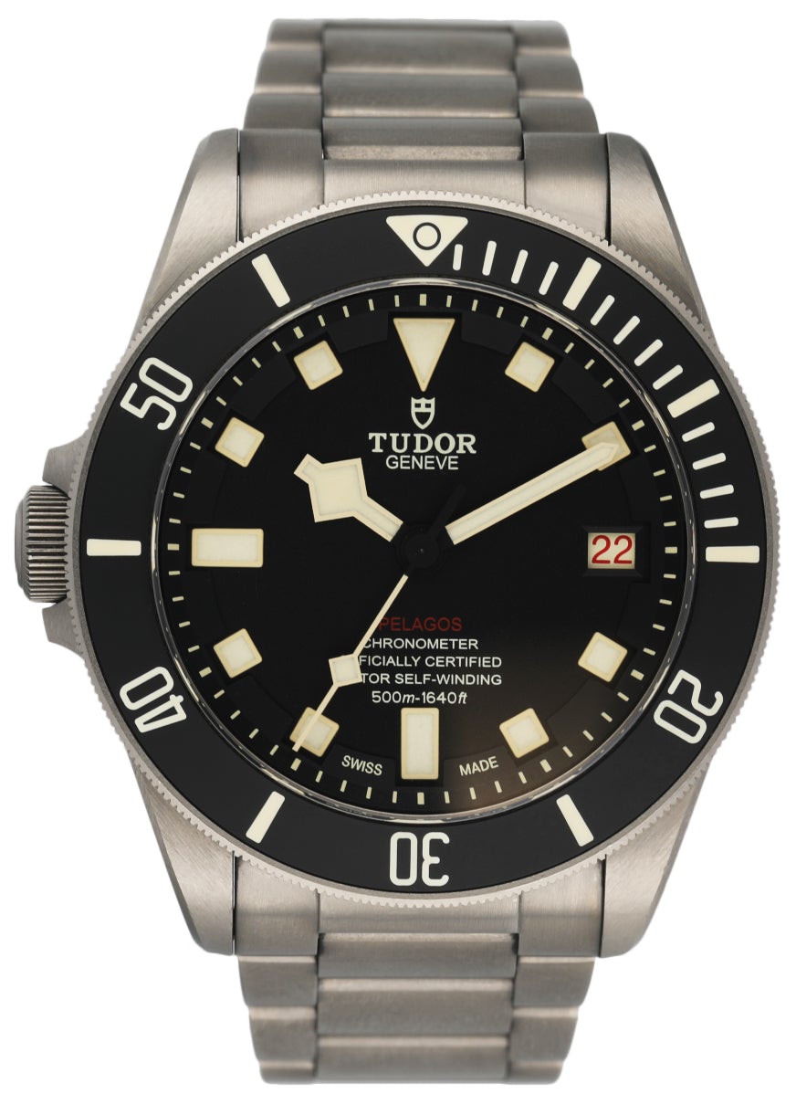 Tudor Pelagos 25600TN Titanium Black Dial Men's Watch. With Box and Papers
