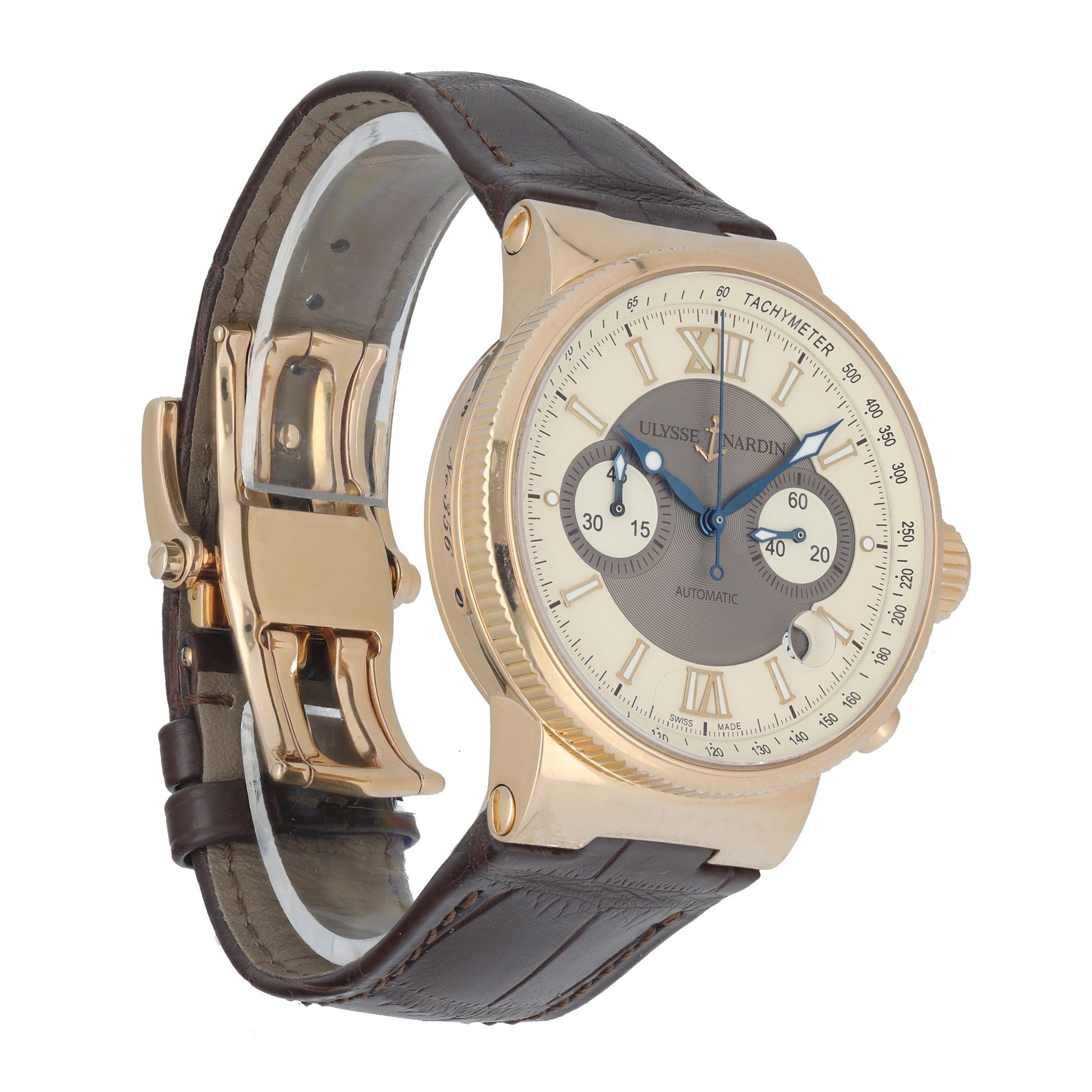 Ulysse Nardin Maxi Marine 356-66 18k Rose Gold Automatic Chronograph Men’s Watch - Virtual