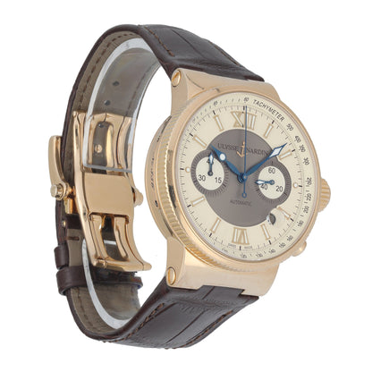 Ulysse Nardin Maxi Marine 356-66 18k Rose Gold Automatic Chronograph Men’s Watch - Virtual