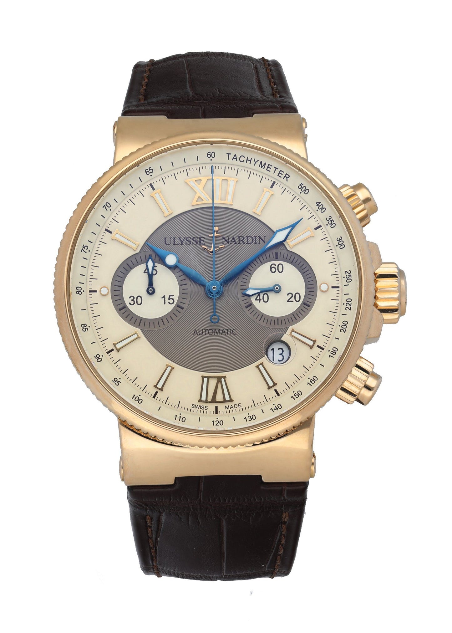 Ulysse Nardin Maxi Marine 356-66 18k Rose Gold Automatic Chronograph Men’s Watch - Virtual
