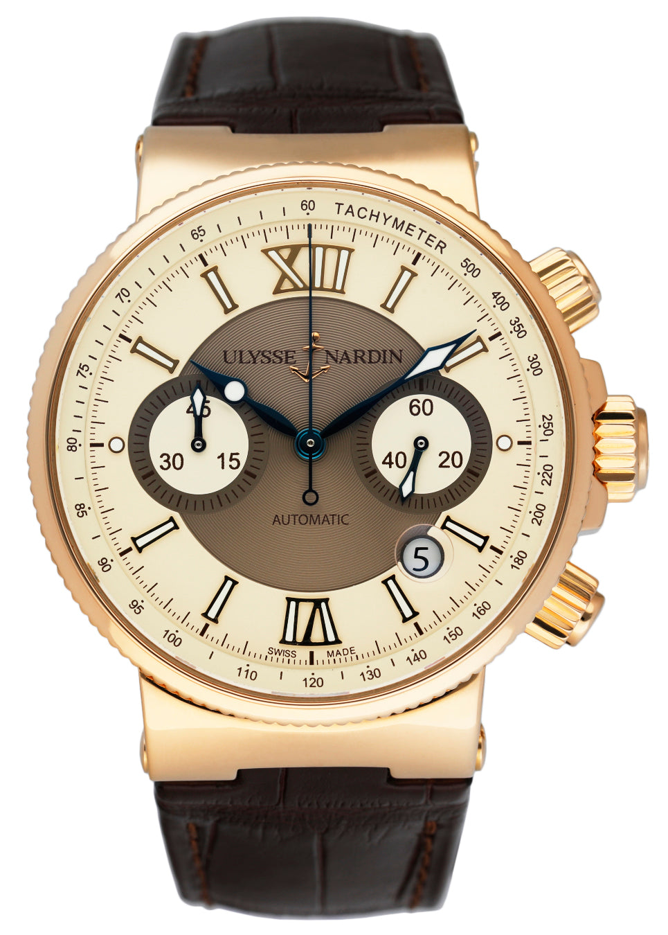 Ulysse Nardin Maxi Marine 356-66 18K Rose Gold Mens Watch - Wristwatch