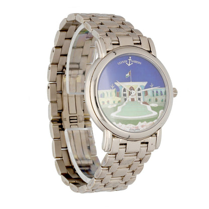 Ulysse Nardin San Marco 130-77-9 Cloisonne Dial 18K White Gold Watch - Wristwatch