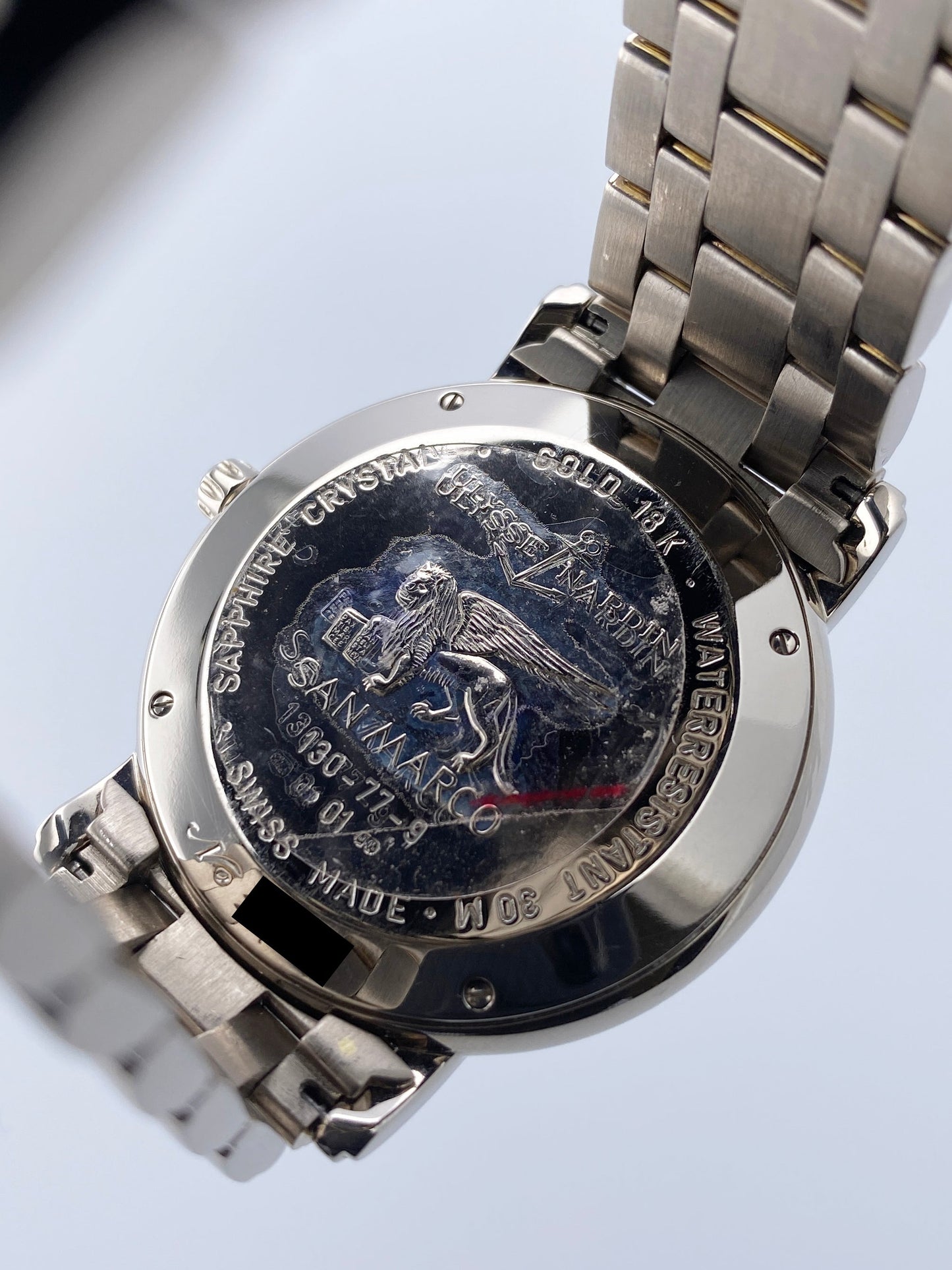 Ulysse Nardin San Marco 130-77-9 Cloisonne Dial 18K White Gold Watch - Wristwatch