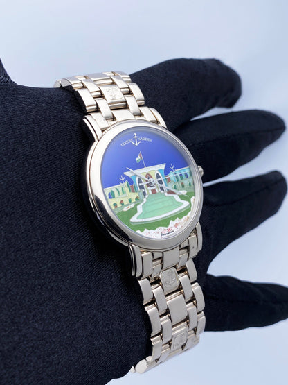 Ulysse Nardin San Marco 130-77-9 Cloisonne Dial 18K White Gold Watch - Wristwatch