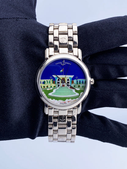 Ulysse Nardin San Marco 130-77-9 Cloisonne Dial 18K White Gold Watch - Wristwatch