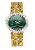 Universal Malachite Dial Diamond Bezel & 18K Yellow Gold Ladies Watch - Virtual