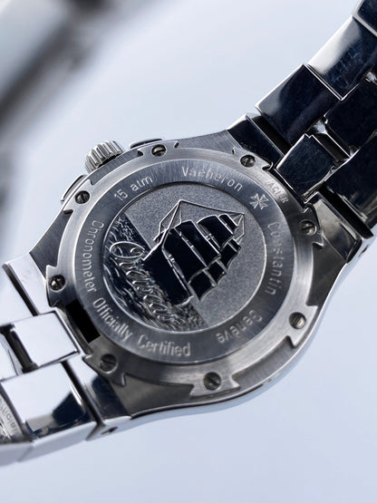 Vacheron Constantin Overseas 42050 Black Dial Stainless Steel Mens Watch