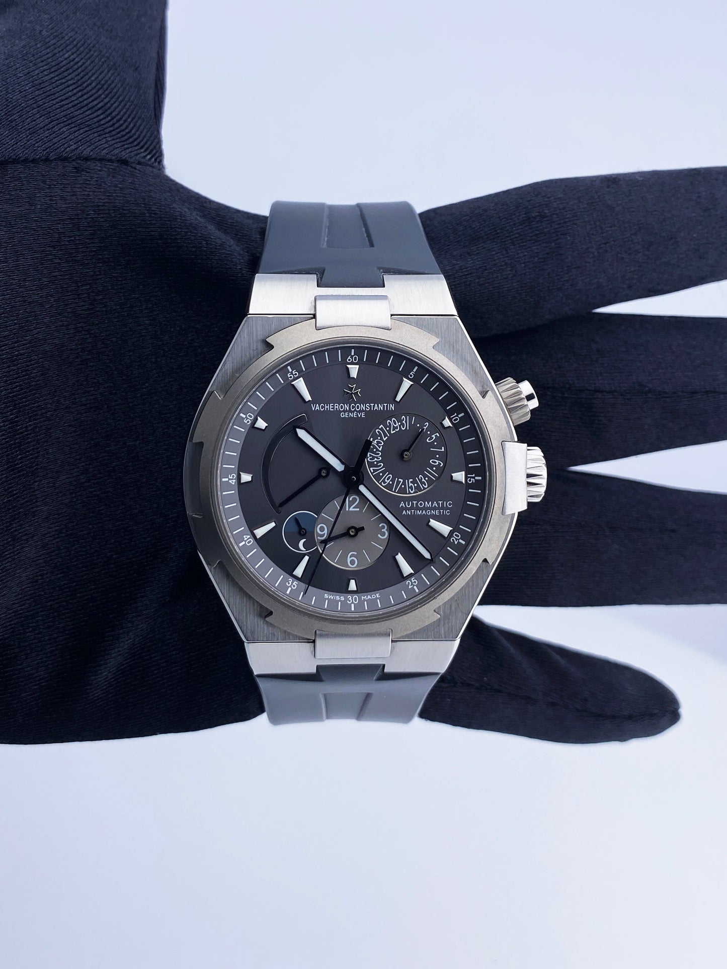 Vacheron Constantin Overseas 47450 Dual Time Mens Watch With Papers - Wristwatch