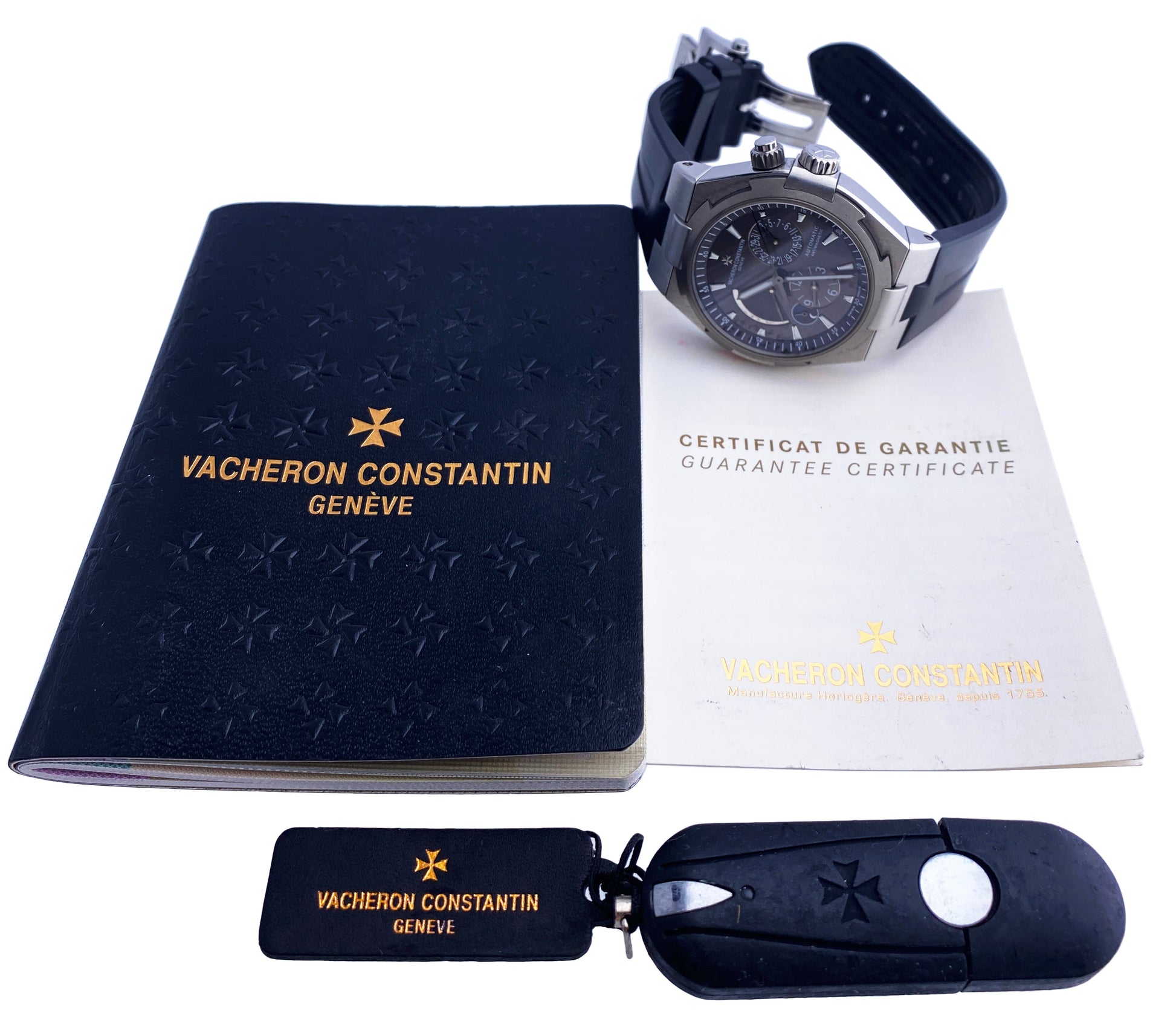 Vacheron Constantin Overseas 47450 Dual Time Mens Watch With Papers - Wristwatch