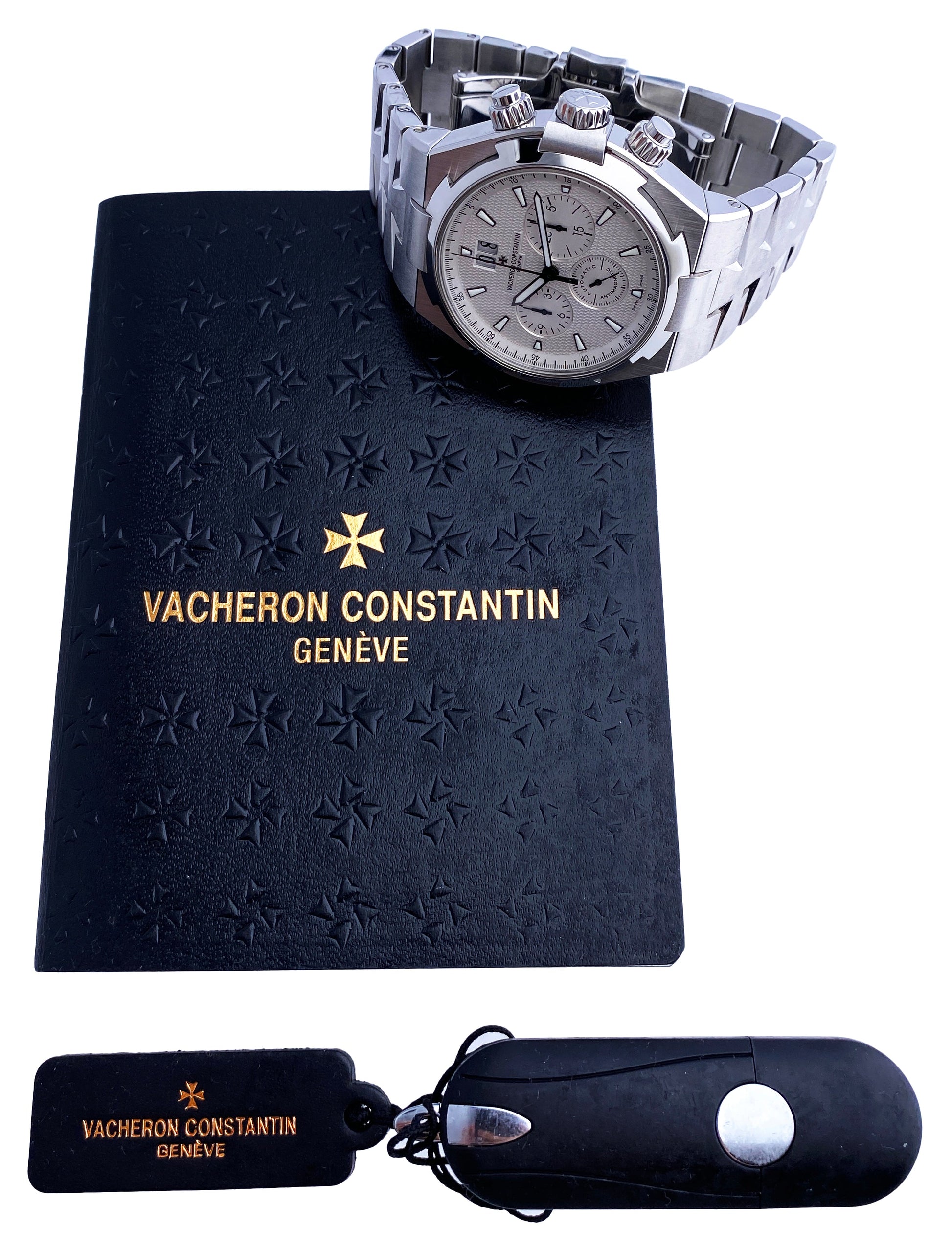 Vacheron Constantin Overseas 49150 White Dial Mens Watch With Papers - Wristwatch