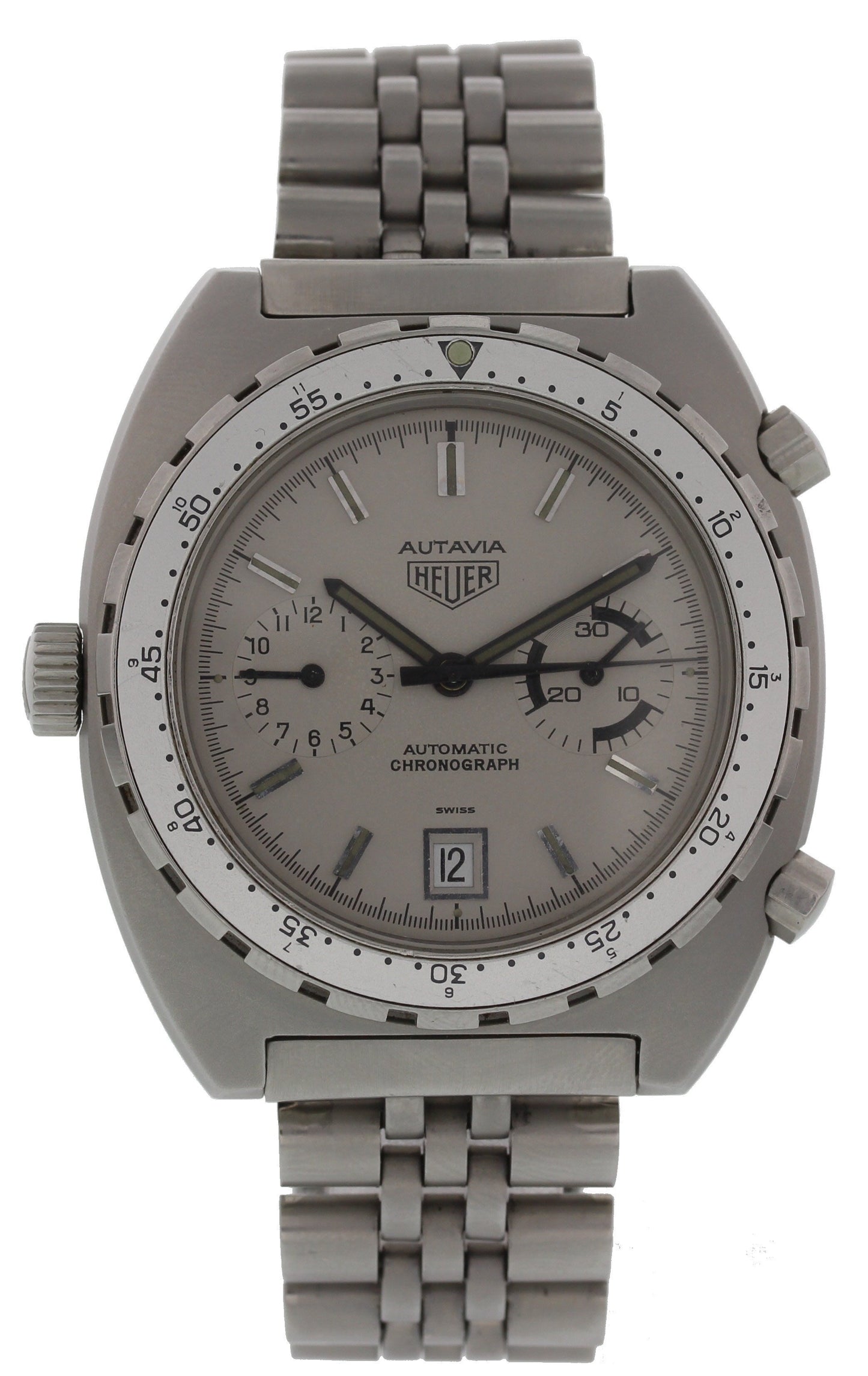 Vintage Heuer Autavia Chronograph 112.603 Pewter PVD Coated - Wristwatch