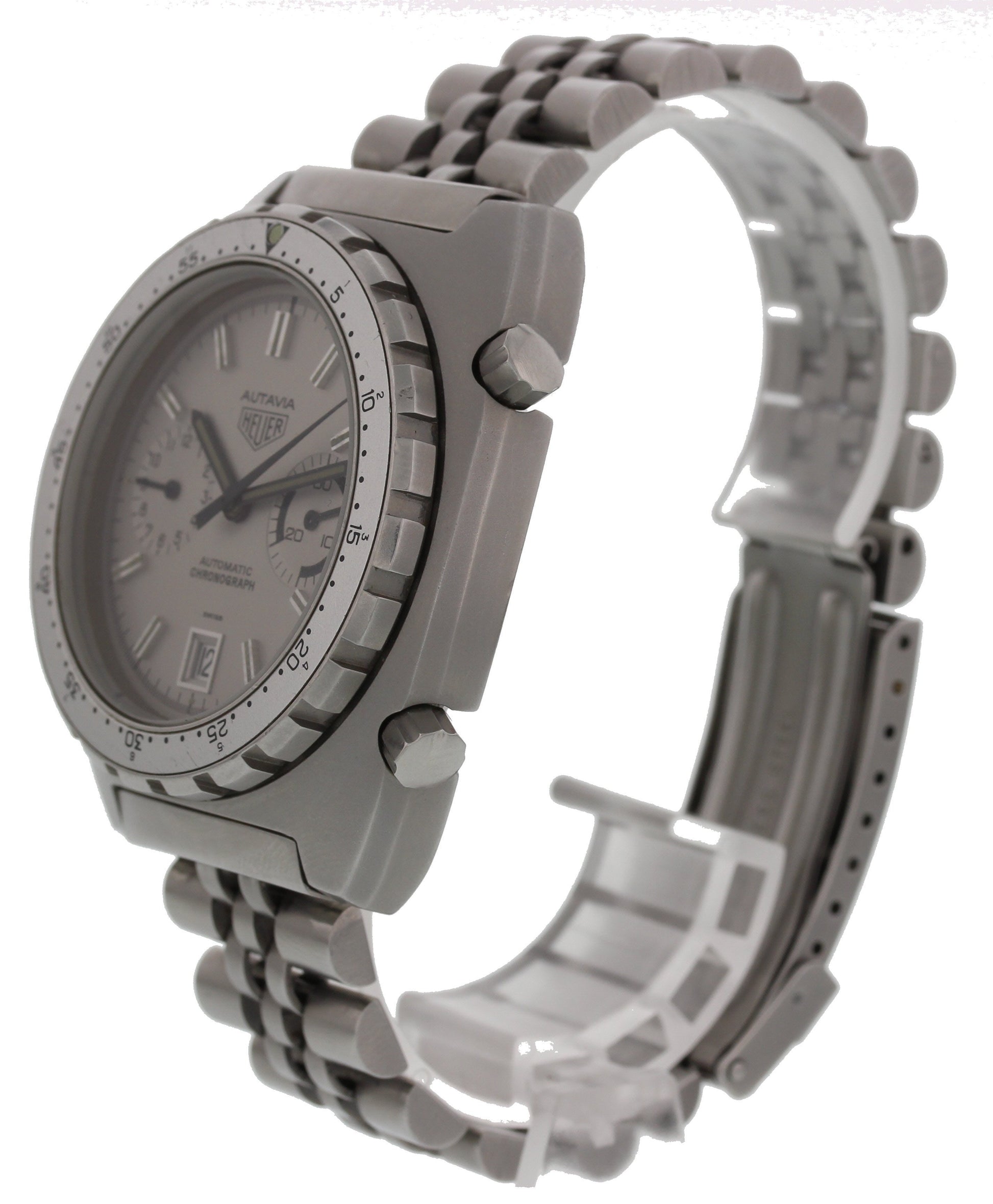 Vintage Heuer Autavia Chronograph 112.603 Pewter PVD Coated - Wristwatch