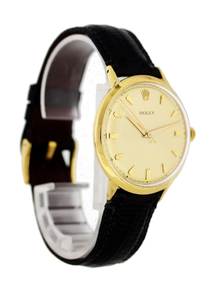Vintage Rolex 18K Yellow Gold Mechanical Hand Winding - Wristwatch