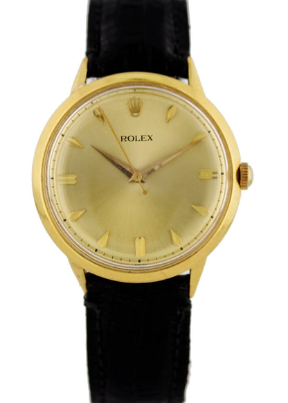 Vintage Rolex 18K Yellow Gold Mechanical Hand Winding - Wristwatch