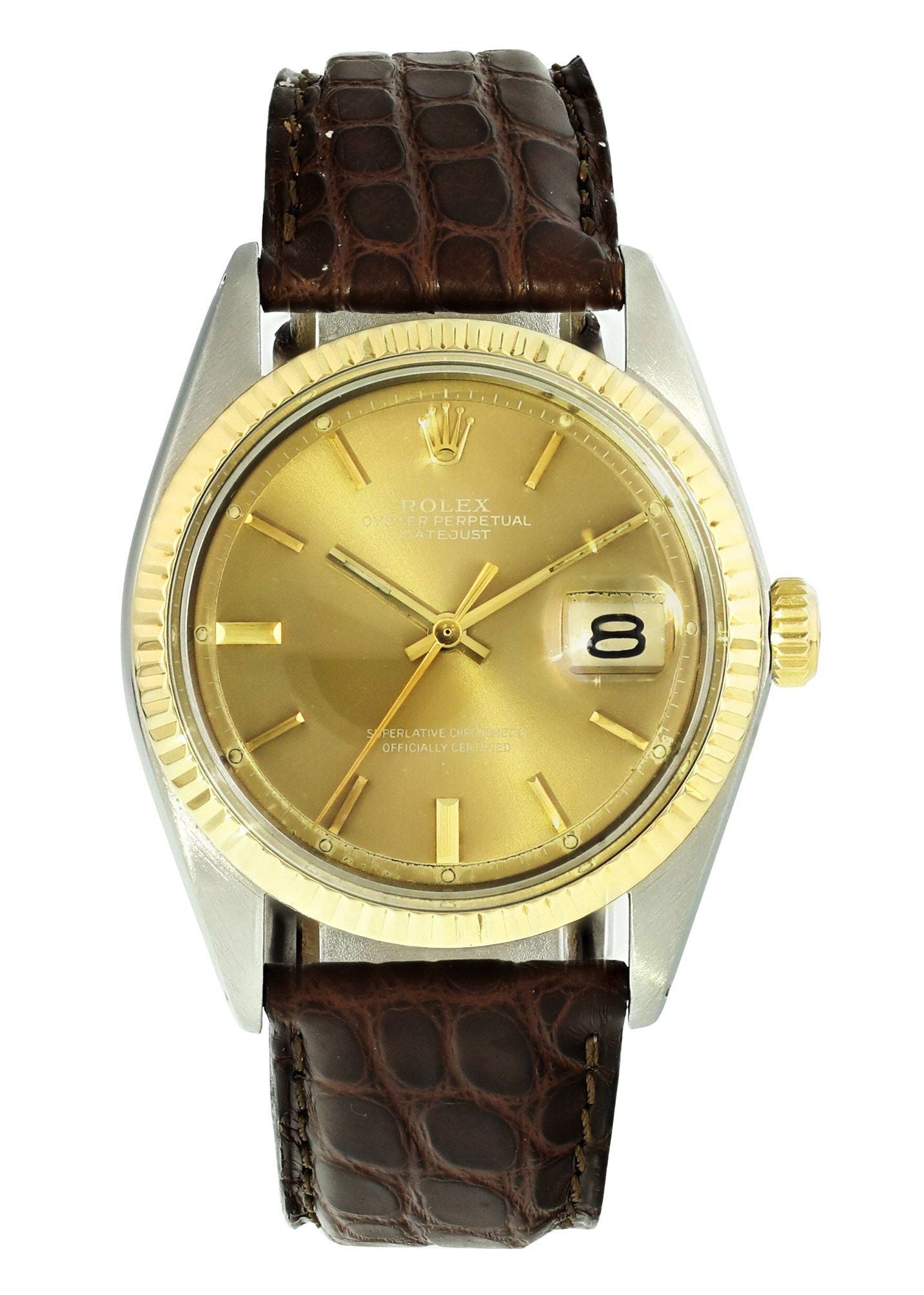 Vintage Rolex Datejust 1601 Two Tone Mens Watch - Virtual