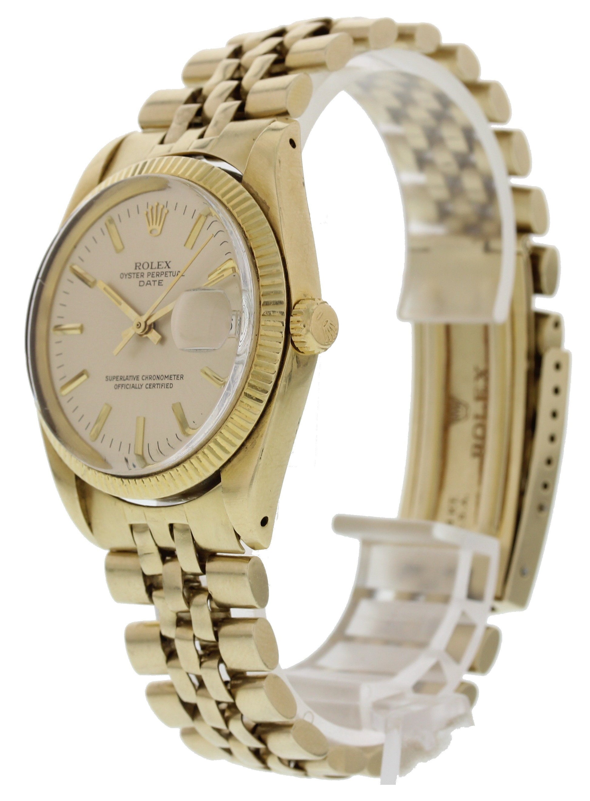 Vintage Rolex Oyster Perpetual Date 1503 14K Yellow Gold - Wristwatch