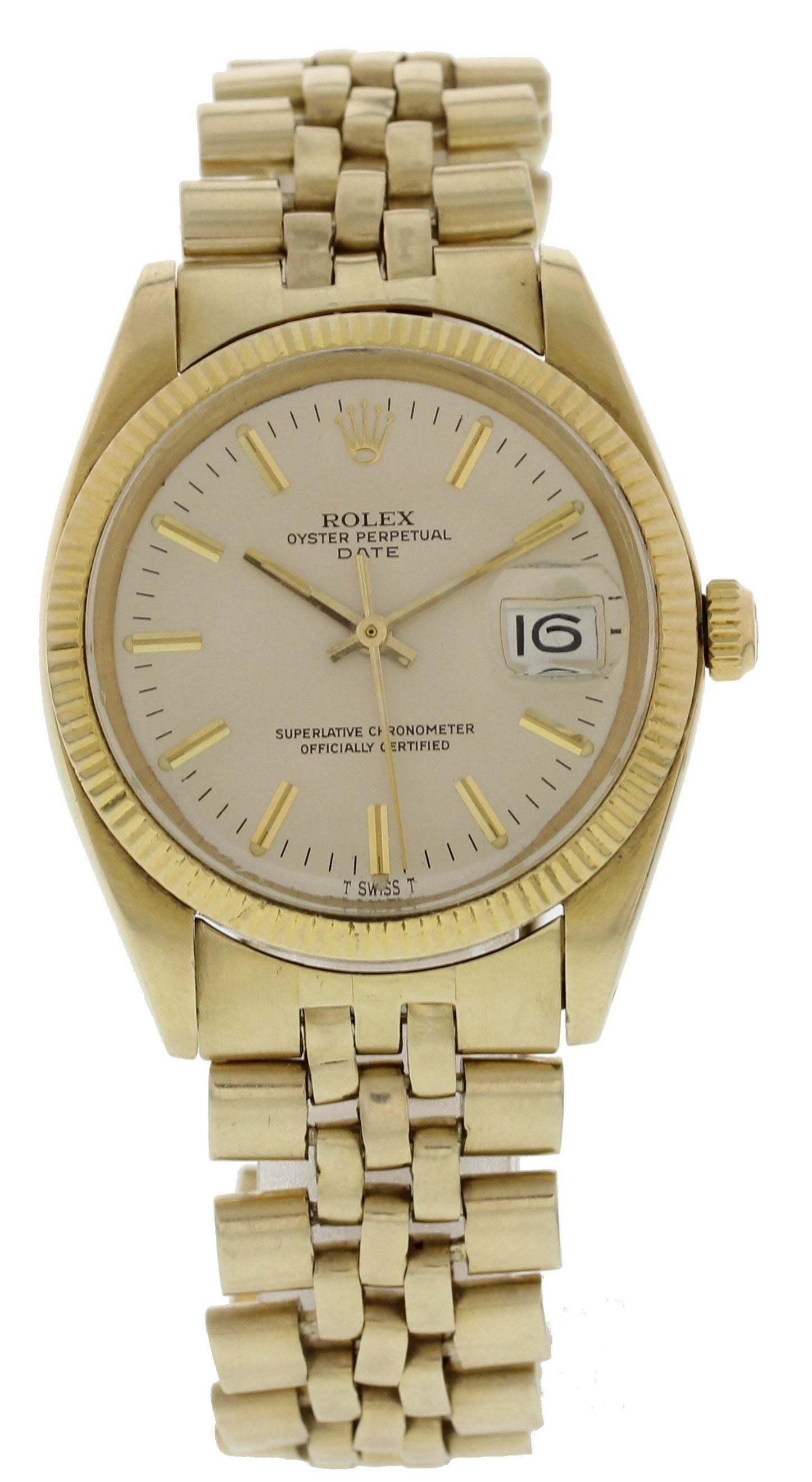 Vintage Rolex Oyster Perpetual Date 1503 14K Yellow Gold - Wristwatch