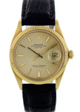 Vintage Rolex Oyster Perpetual Date 1503 18K Yellow Gold Watch - Wristwatch
