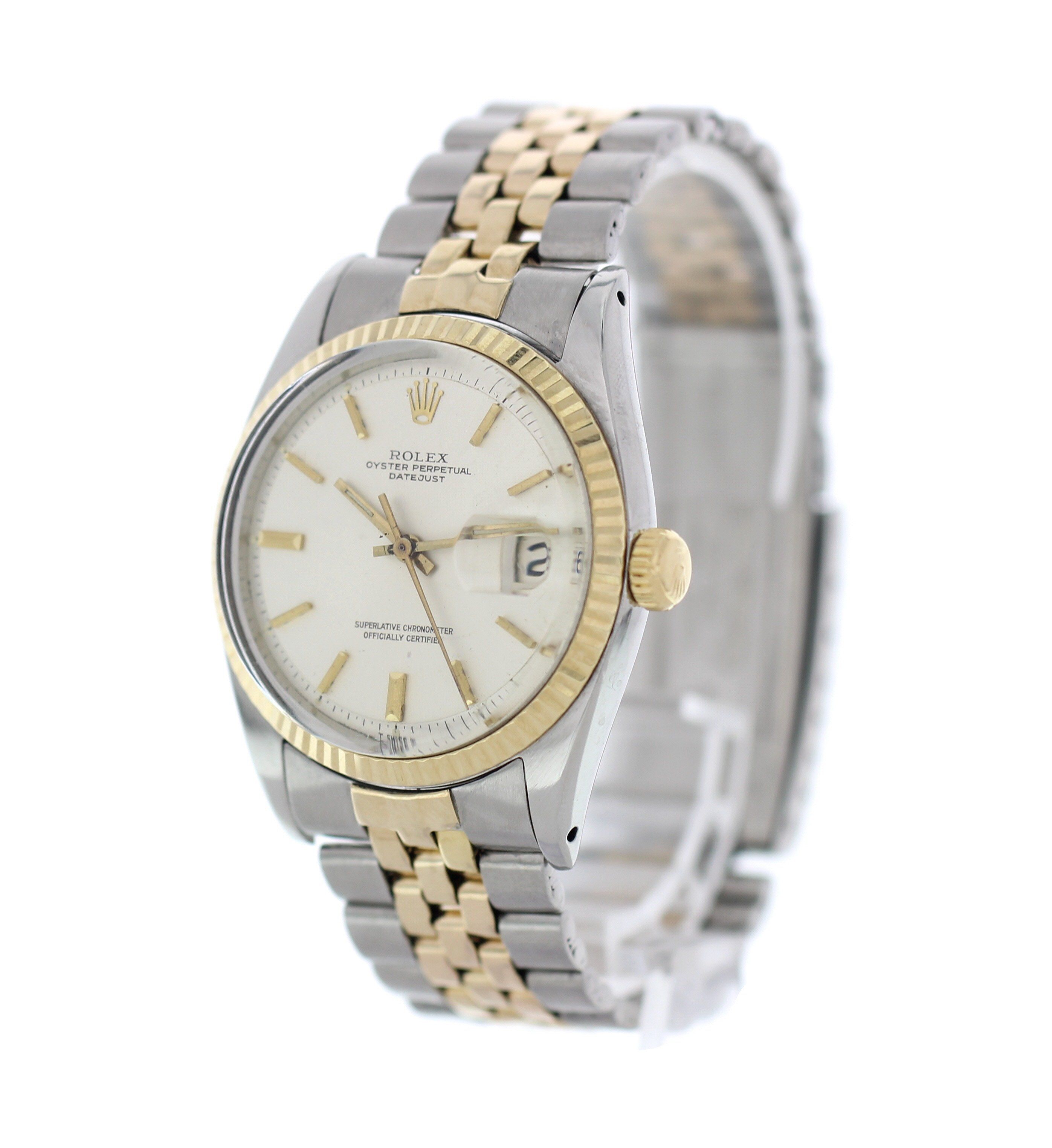 Vintage Rolex Oyster Perpetual Datejust 1601 14K YG SS