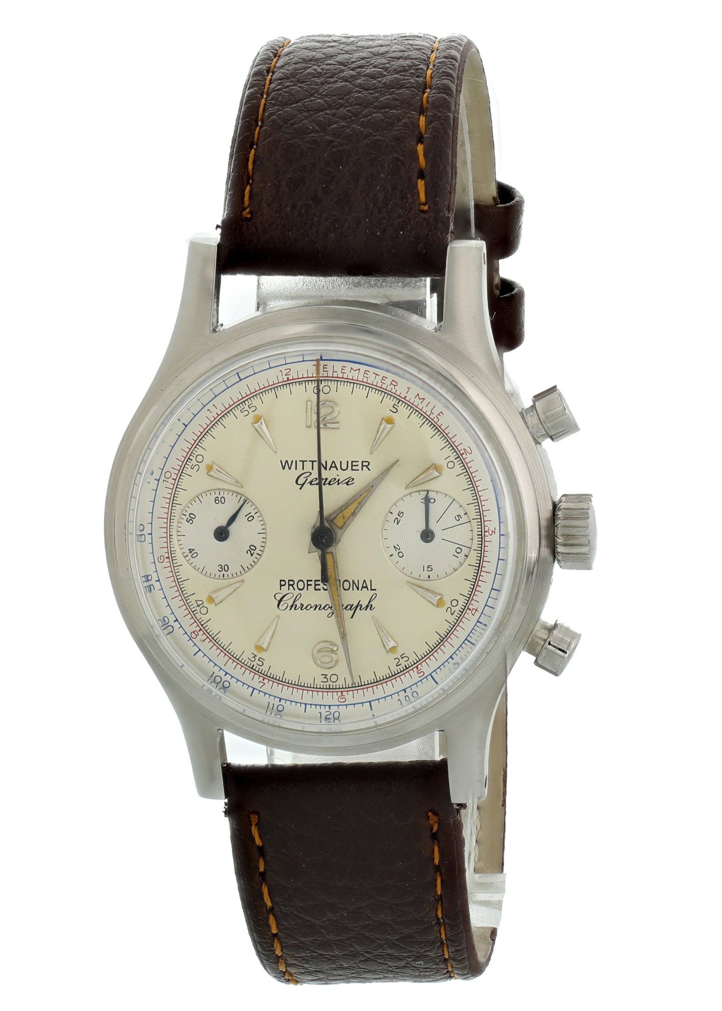 Wittnauer Professional 3256 Chronograph Mens Watch Original Box - Wristwatch