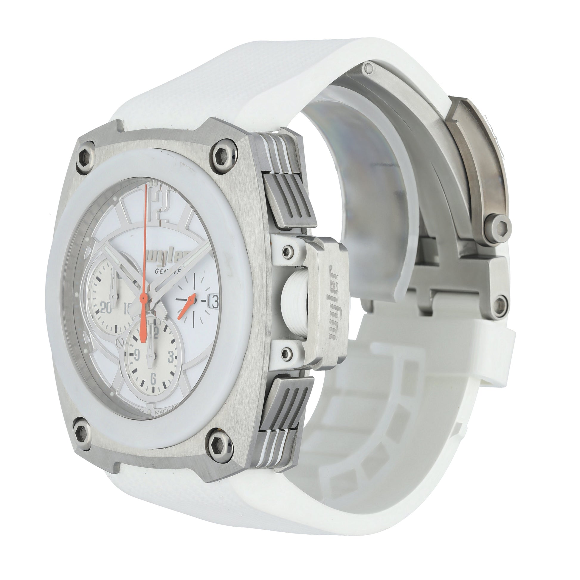 Wyler CODE-S S04.C1C.08.00.WH002.RWH07.41 Titanium Men Watch - Wristwatch