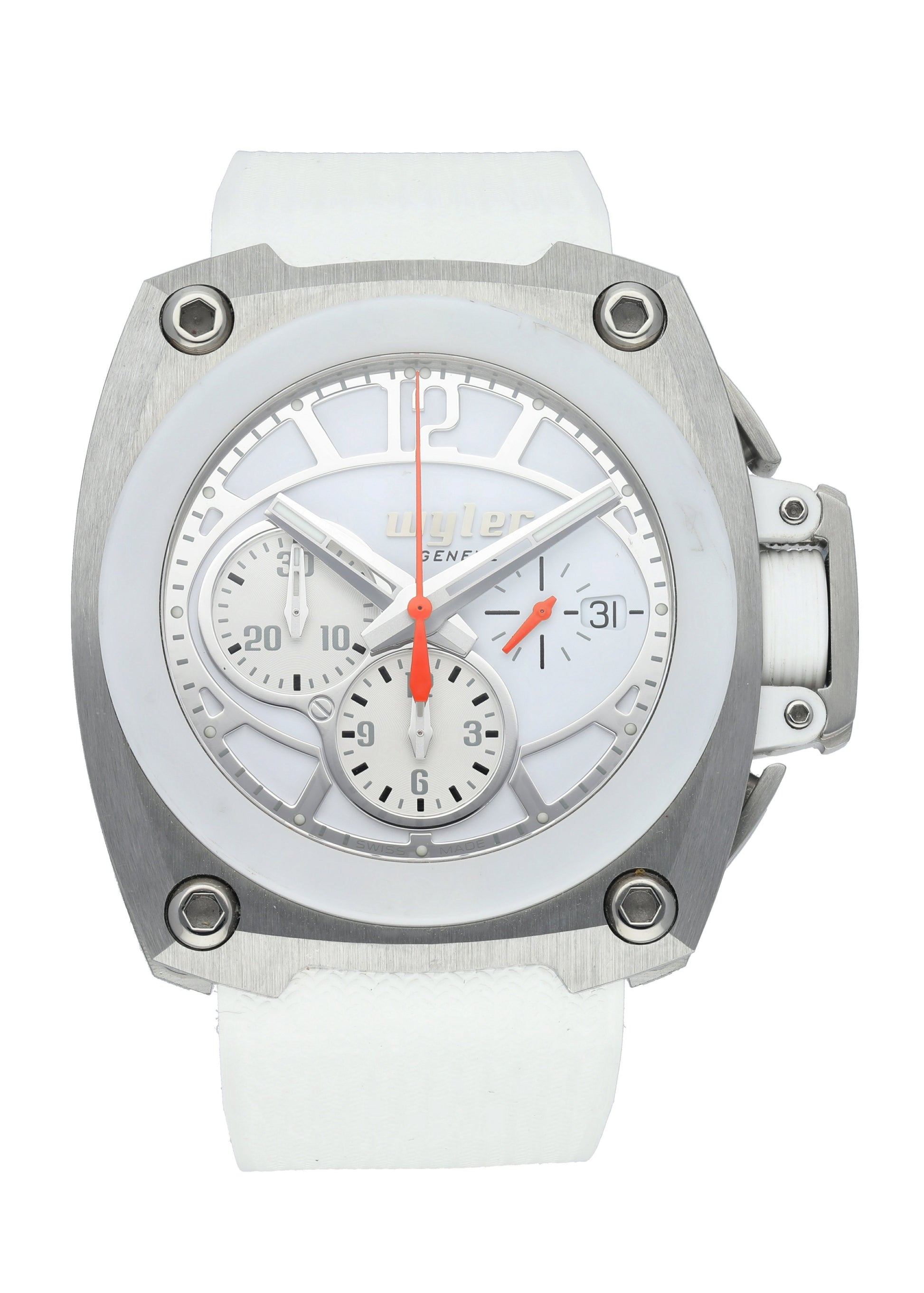Wyler CODE-S S04.C1C.08.00.WH002.RWH07.41 Titanium Men Watch - Wristwatch